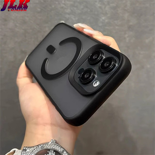 [Jlk] Ốp Sạc Không Dây Từ Tính Mờ Trong Suốt Cho iPhone 15 14 Plus 13 12 Pro Max 11 Jelly Ốp Lưng Cứng Chống Sốc