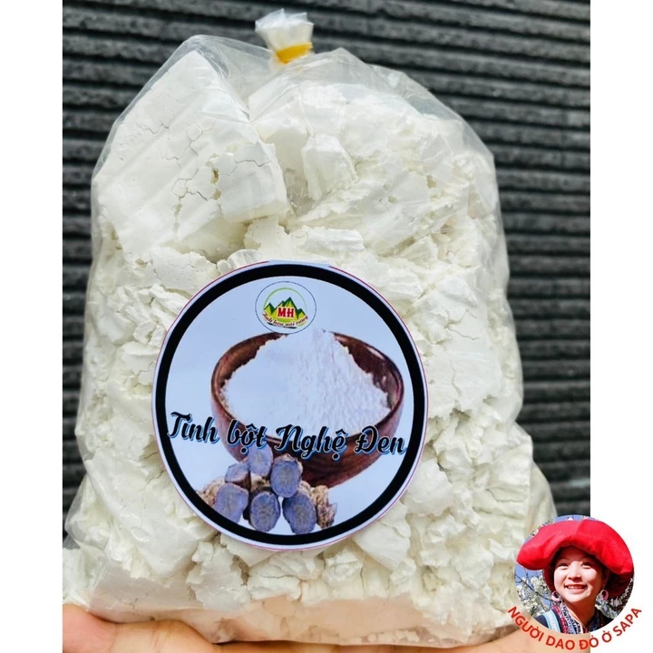 Tinh bột nghệ đen (nga truật) nguyên chất xay lọc từ nghệ đen tươi, khô thái lát già, dược tính mật ong nano curcumin