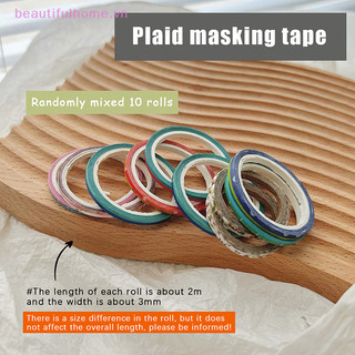 [Beautifulhome] 10 Cuộn Băng Nghệ Thuật Làm Móng Tay Dây Sáng Tạo Cuộn Dây DIY Hướng Dẫn Băng Dụng Cụ Làm Móng Tay [Làm Đẹp]