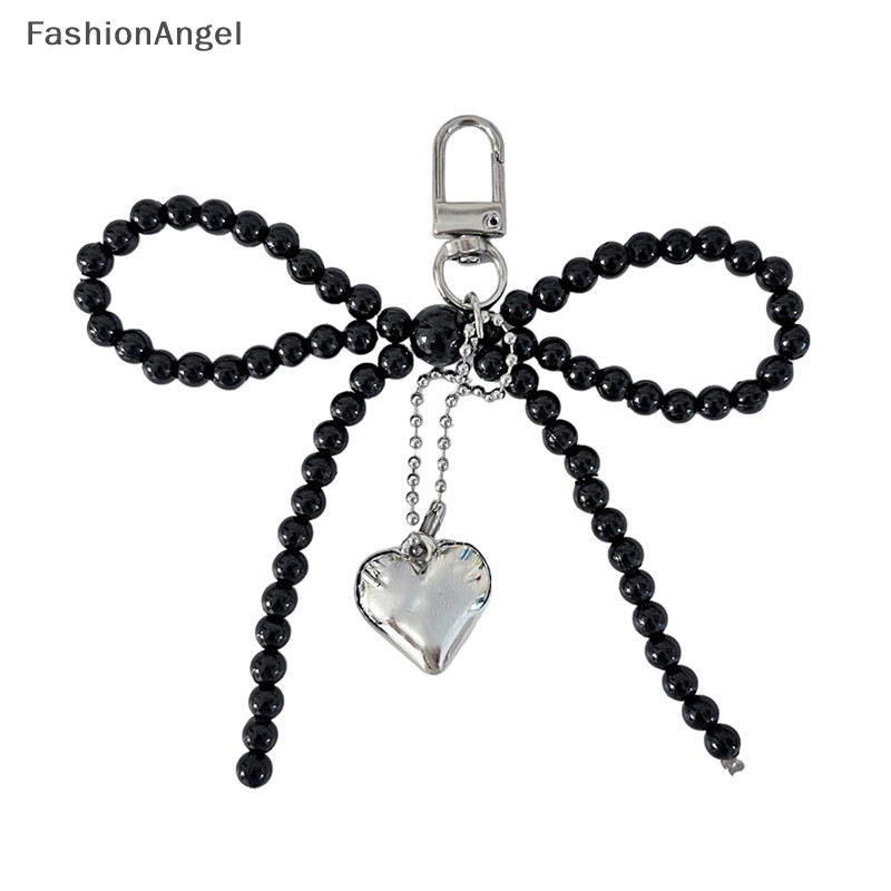 FashionAngel Ins Phong Cách Nơ Đính Hạt Ba Chiều Trái Tim Bạc Mặt Dây Chuyền Điện Thoại Vỏ Tai Nghe Túi Quyến Rũ Trang Trí Chìa Khóa Xe Hơi TH