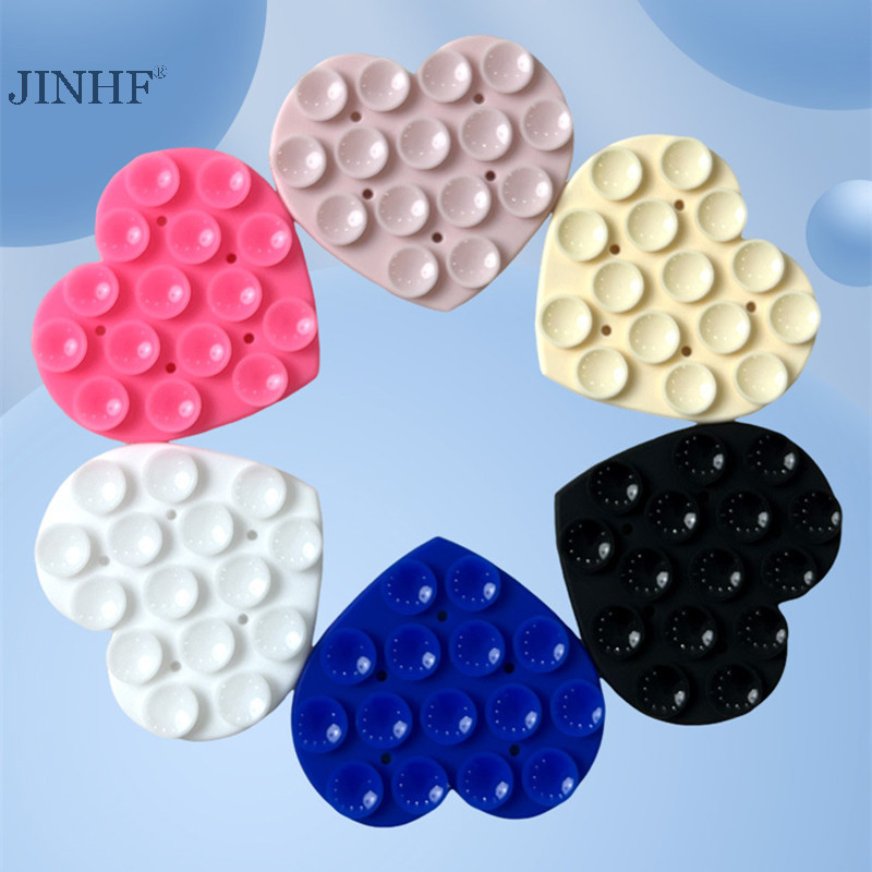 Jinhf Silicone Hút Miếng Dán Mặt Sau Hút Cốc Điện Thoại Silicon Cốc Thảm Điện Thoại Thông Minh Treo Tường Đứng Cố Định Cho Thủy Tinh Gạch Gốm HOT