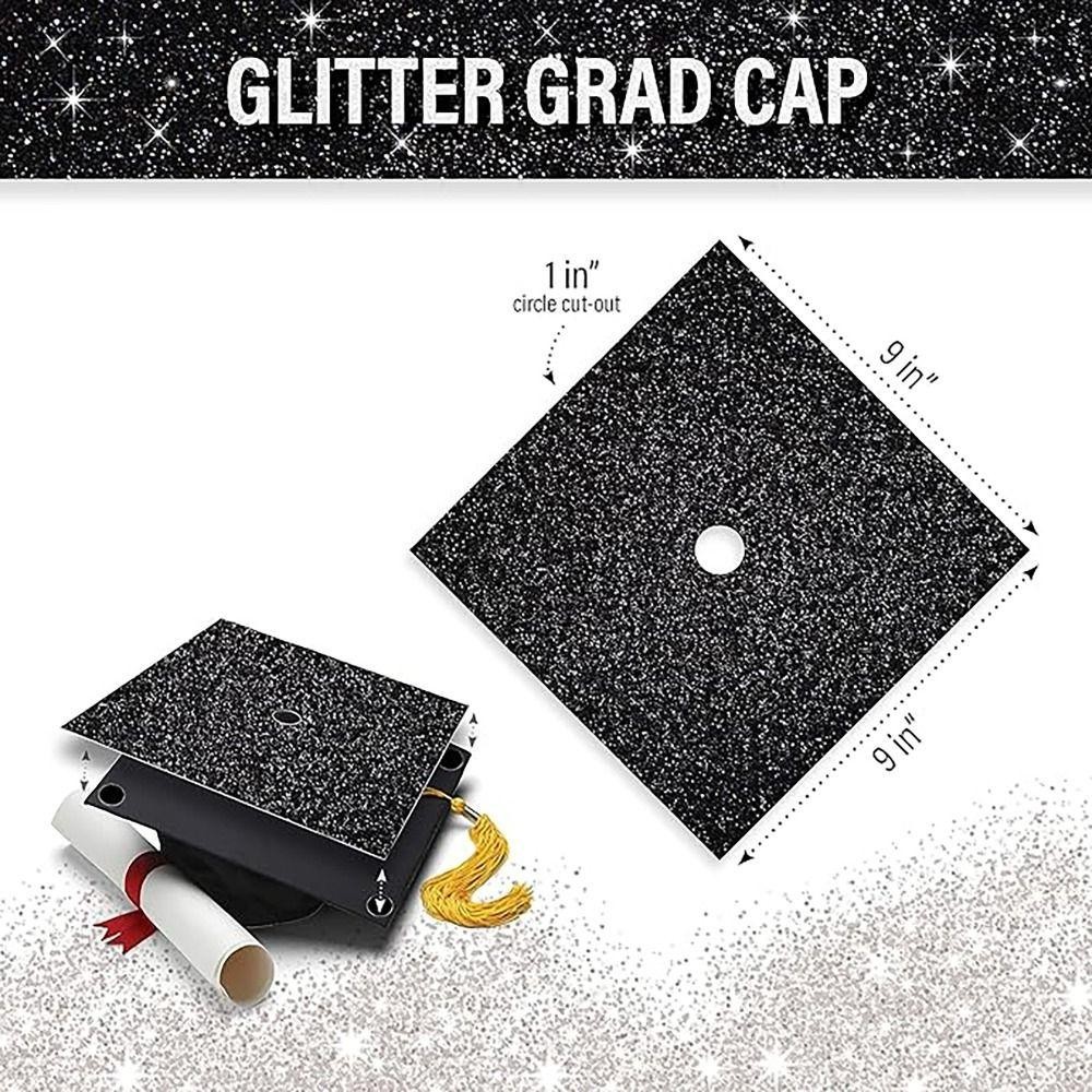 Nhãn dán DUSKGLOW EVA, Mũ tốt nghiệp đại học Topper Mũ tốt nghiệp Nhãn dán trang trí, Đồ dùng dự tiệc Lễ cấp độ Tự dính Long lanh Mũ tốt nghiệp