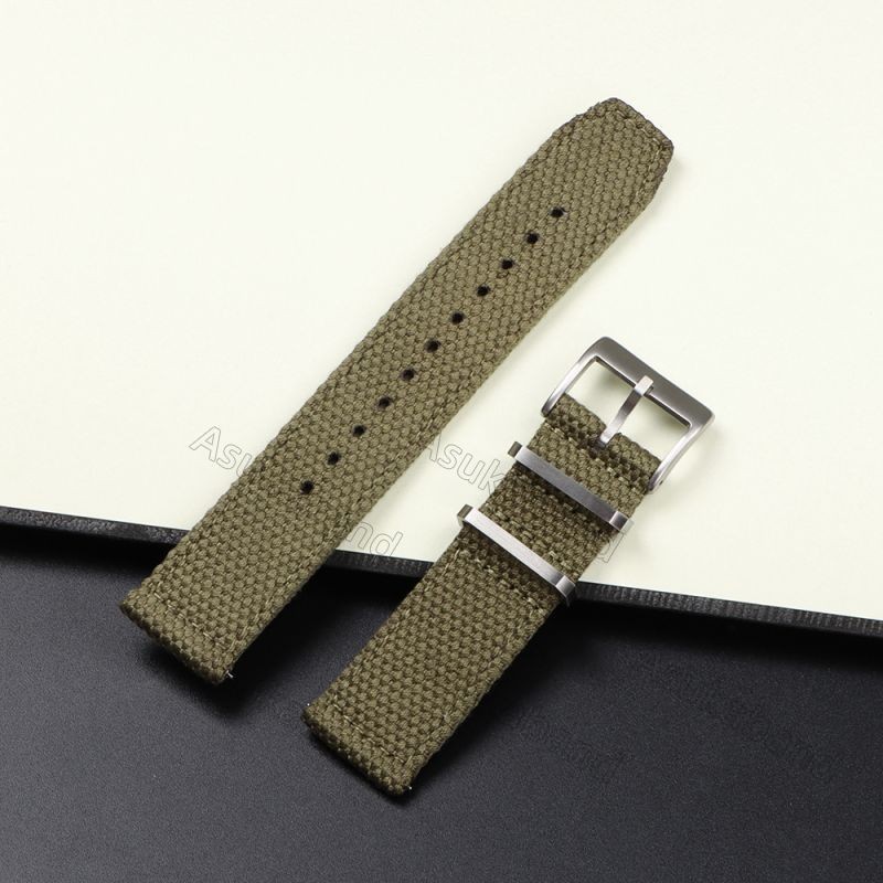 Dây đeo đồng hồ Nylon mềm 20mm 22mm Vải tự nhiên bằng sợi lanh Dây đeo đồng hồ phát hành nhanh Dây đeo đồng hồ đeo tay nam nữ Dệt dệt đen Xanh lam Vòng tay Kaki