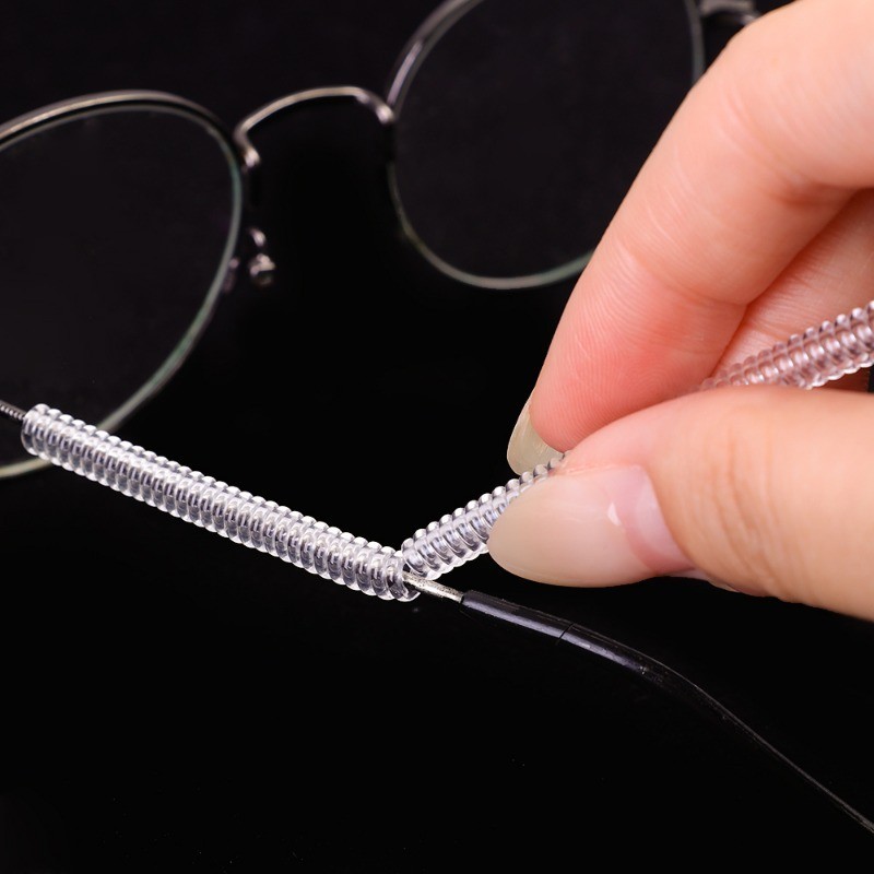 5 Chiếc Kính Chống Trơn Trượt - Bọc Tai Xoắn Ốc - Chân Kính Mắt Chống Rơi Cố Định - Có Thể Cắt, Co Giãn, Thoải Mái - Phụ Kiện Kính Mắt