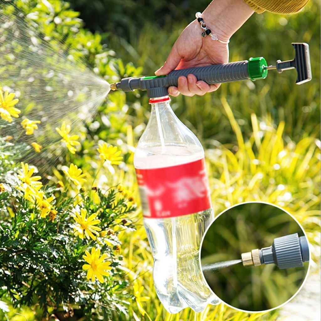 Vòi xịt áp suất cao điều chỉnh được gắn chai nước dành cho tưới cây sân vườn