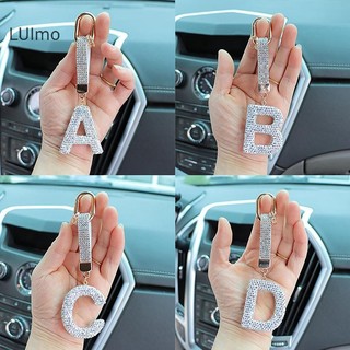 Luimo Thời Trang Lấp Lánh Kim Cương Giả Bảng Chữ Cái Móc Khóa Chữ Dễ Thương Quyến Rũ Vòng Chìa Khóa Ba Lô Tinh Tế Phụ Kiện Trang Trí Quà Tặng SBS