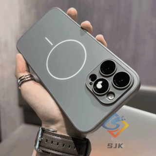 Ốp bảo vệ từ tính AG Matte Glass tương thích cho iPhone 16 Pro Max 11 12 13 14 15 Pro Max 15plus 16plus với vỏ bảo vệ mềm chống rơi màng ống kính