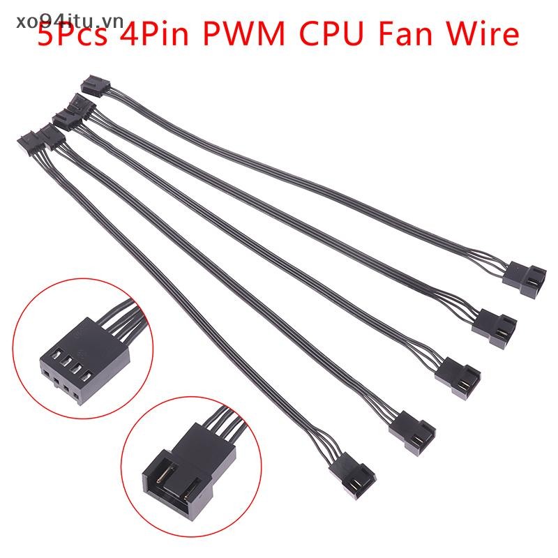 Xoitu 5 CÁI 4Pin CPU Quạt Dây Kết Nối Adapter Quạt Máy Tính Nối Dài Cáp Nguồn Phụ Kiện Thay Thế 24AWG VN