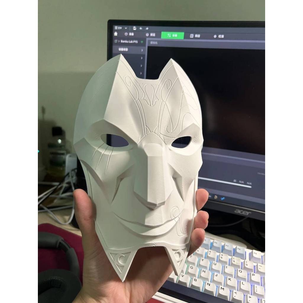 Mặt nạ Jhin - Jhin Facemark - Tỷ lệ 1:1 - In 3D - Dùng để cosplay ...