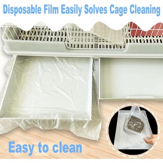 Bộ 50 Dùng Một Lần Thỏ Lồng Lót Nhựa Đàn Hồi Vệ Sinh Cho Chuột Lang Thỏ Chó Ferrets Chinchillas Chim Động Vật Nhỏ