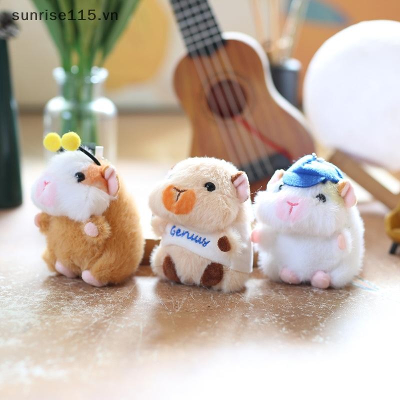 Srvn Hoạt Hình Hamster Sang Trọng Móc Khóa Thú Nhồi Bông Dễ Thương Búp Bê Xe Móc Khóa Túi Mặt Dây Chuyền Ba Lô Quà Tặng Trang Trí.