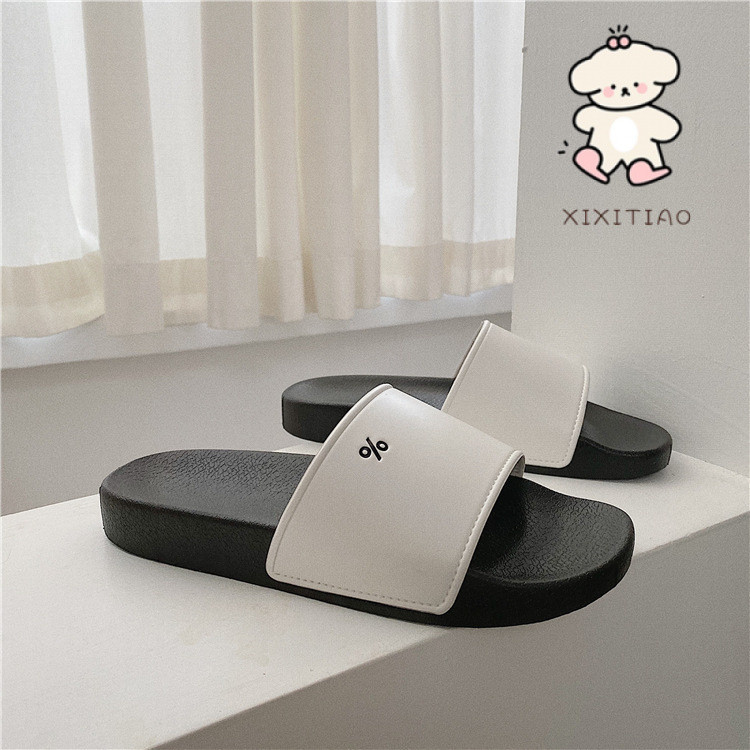 Xixitiao Dép xỏ ngón Dép ngoài trời 100% Nam Nữ Mùa hè Phong cách Hồng Kông Sinh viên Mặc ngoài độc đáo Thời trang Thường ngày Thoải mái