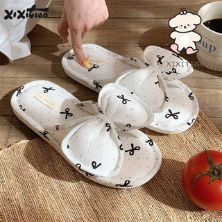 Xixitiao Phong Cách Mới Nữ Nơ Lanh Dép Bốn Mùa Đa Năng Trong Nhà Thường Ngày Thoải Mái