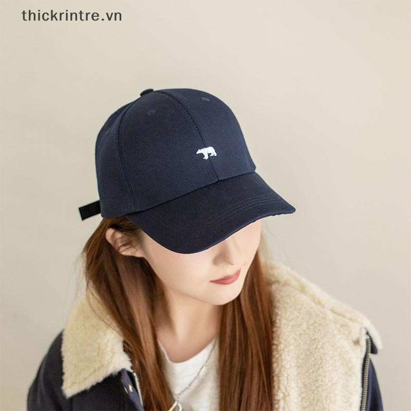 THI Bóng Chày Mùa Xuân Mới Mùa Hè Chắc Chắn Sunhat Thêu Gấu Bắc Cực Nam Nữ Cotton Snapback Mũ Thời Trang Tấm Che VN