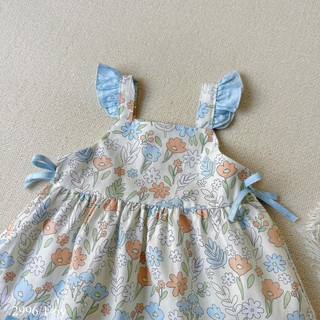 Set Bộ Hè Chất Cotton Cánh Tiên Phối Nơ Cho Bé Gái Mềm Mát 8-26kg