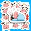 Hộp 40 Sticker HÌNH BÒ SỮA DỄ THƯƠNG Trang Trí Xe - Điện Thoại - Laptop - Nón Bảo Hiểm Gì Cũng In | MS: 000490