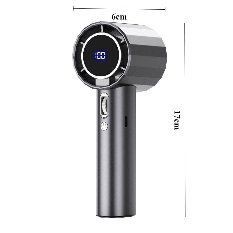 Quạt Cầm Tay Mini,Sạc Nhanh, Màn Hình LCD Hiển Thị Tốc Độ Gió,Quạt cầm tay,Động cơ không chổi than