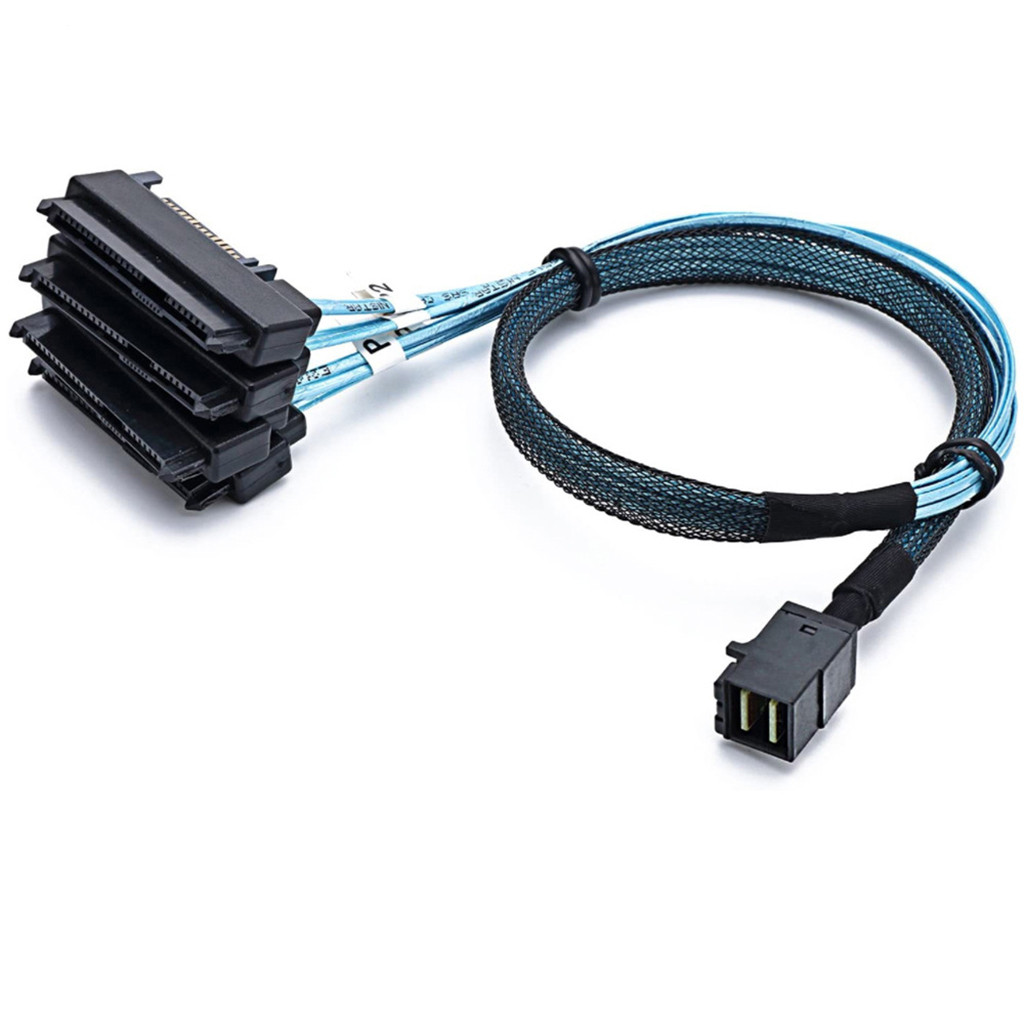 JMT MINI SAS HD SFF-8643 Sang SATA SFF-8482 2in1 22Pin Máy Chủ Cáp Tốc Độ Cao 50CM / 100CM
