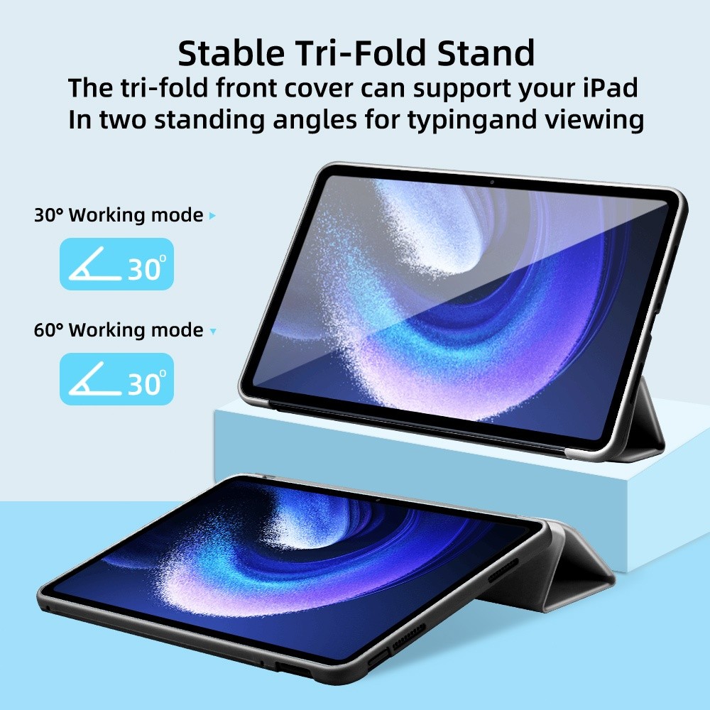 Ốp lưng Redmi Pad SE 11 "Inch / Redmi Pad 10.6" Vỏ máy tính bảng gấp ba với hộp đựng từ tính tự động ngủ và đánh thức