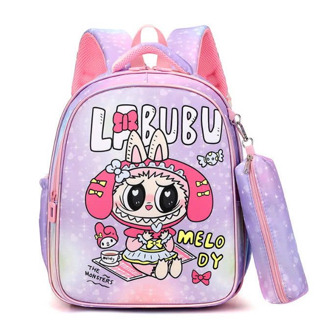 Balo đi học trẻ em LABUBU 14inch men hoạt hình dễ thương cho bé trai và gái [SẢN PHẨM MỚI]