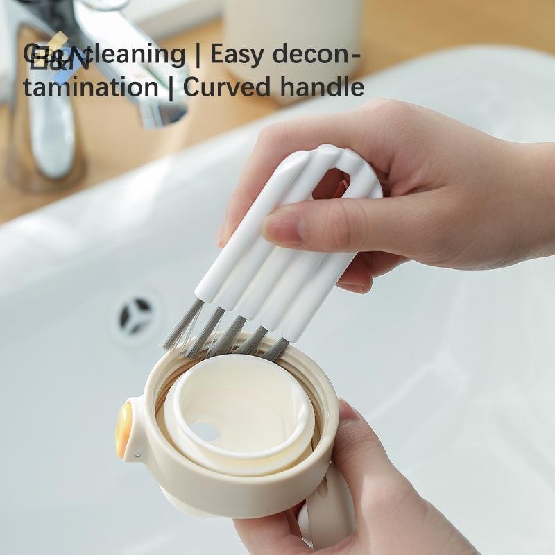 Bàn chải nắp cốc đa chức năng B & N Tiện ích làm sạch cho bàn chải làm sạch tay cầm cong Brush.