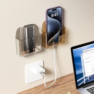 Giá đỡ điện thoại treo tường trong suốt ZUOO có lỗ sạc cho đầu giường và phòng khách