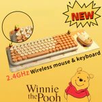 Bàn phím chuột Graby2026 Winnie the Pooh, bộ đệm chuột 3D, kết nối USB 2.4 GHz, không cần Bluetooth, thiết kế thời trang cao cấp — ảnh 1