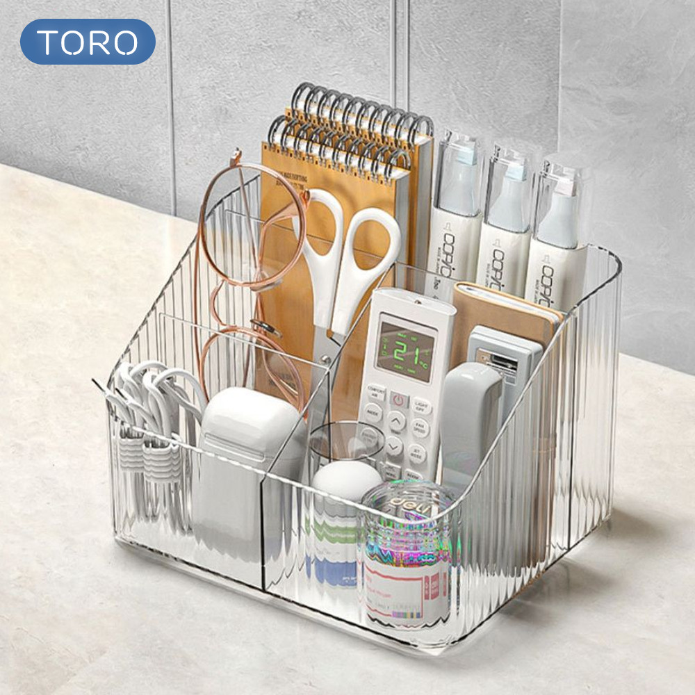 Hộp đựng mỹ phẩm để bàn DINO để đồ đa năng trong suốt  sắp xếp gọn gàng phòng chất liệu nhựa Acrylic
