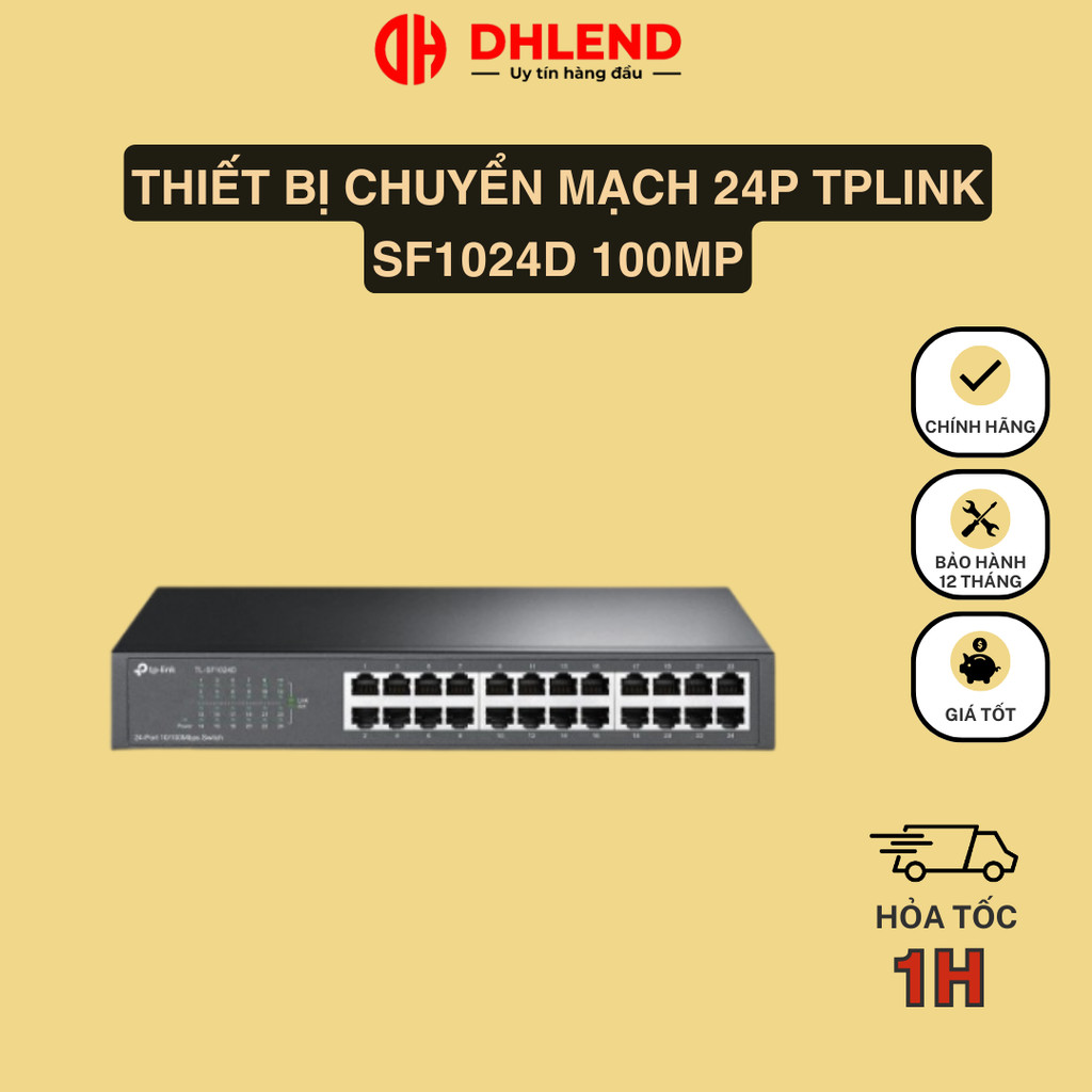 MẪU MỚI - Thiết bị chuyển mạch TP-Link TL-SF1024D Switch 24 cổng RJ45 ...