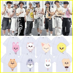Gn Stray Kids 5 SAO SKZOO Bang Chan Felix Lee Min-Ho IN Seo Chang-Bin Áo thun mùa hè Anime Tay Ngắn Top NG