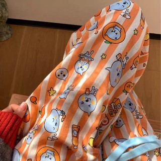 S-4XL Quần Size Lớn Nữ Phối Ren Quần Pyjama Nữ Hoạt Hình Rời Phong Cách Nhật Bản Loungewear Quần Mùa Hè Xuân Thu Cô Gái Dễ Thương Quần Phòng Chờ Ngọt Ngào Có Thể Mặc Bên Ngoài Quần Chống Muỗi Thường Ngày Quần Nữ Plus Size Quần Áo Nữ