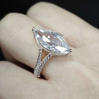 Nhẫn Zircon hình giọt nước hình giọt kim cương phong cách mới của Mỹ dành cho nữ