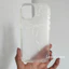 Ốp điện thoại mềm nơ trắng trong suốt mờ cho ốp lưng iphone 15 15promax 14promax 13pro 13promax 11 12promax