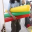 Que cổ vũ bơm hơi DELMER, Đồ chơi bơm hơi Bể bơi Gậy bơm hơi, Đồ chơi ngoài trời Thổi lên 41,3 Inch PVC Bể bơi Mì bãi biển Hồ