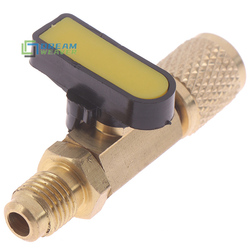 [Dream] 1 / 4 "Nam đến 1 / 4" Nữ SAE Van Thẳng Sạc AC Cho R22 Chất Lạnh mới