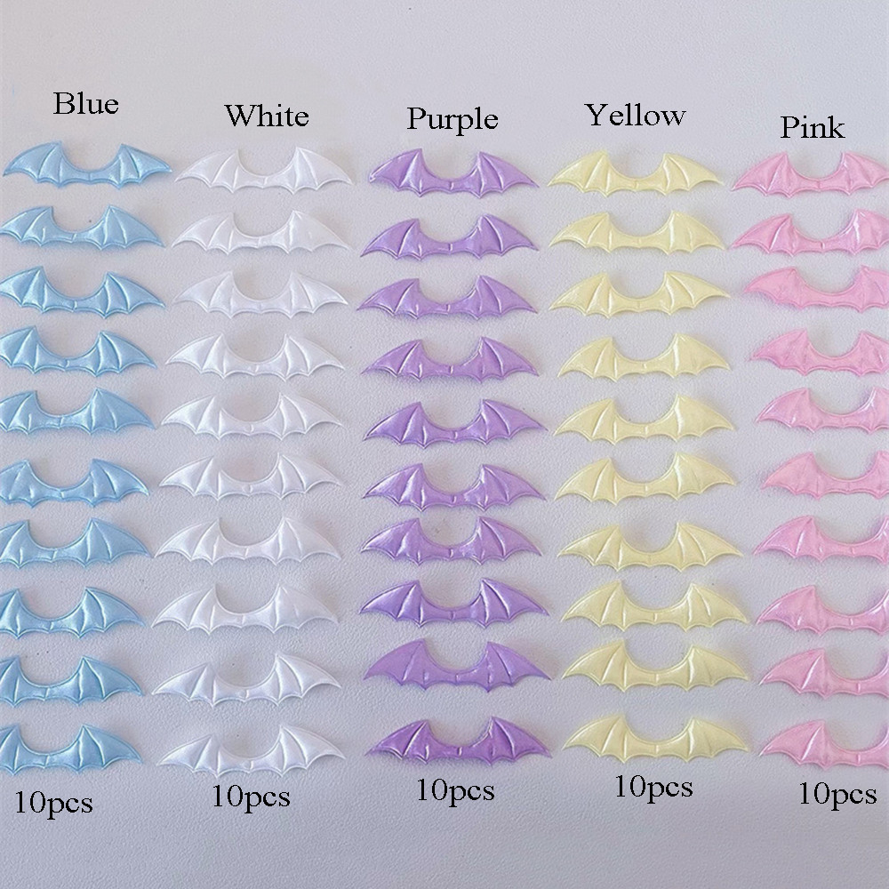 Phụ Kiện DIY Demon Bat Wings 10 Cái / gói Chất Liệu Thủ Công May Đồ Trang Trí Bìa Thẻ Trang Trí Trang Phục Táo Miếng Dán Tóc INS Hoạt Hình Dễ Thương