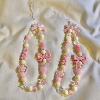 Thời Trang Hoạt Hình Dễ Thương Gấu Dây Xích Dây Handmade Nhiều Màu Sắc Tình Yêu Thỏ Dây Xích Tự Làm Mặt Dây Chuyền Vỏ Điện Thoại Phụ Kiện Trang Sức
