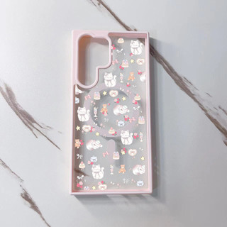 3 Vỏ Ví Mèo Hoạt Hình Cho Samsung s22 s22plus ultra Case Girly S23 S23Plus s23fe s24 s24plus s24ultra Ốp điện thoại