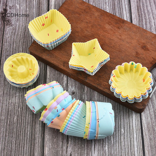 Gcdhome 5 Cái / bộ Khuôn Làm Bánh Silicon Muffin Cupcake Khuôn Nướng Bánh DIY Trang Trí Bánh Dụng Cụ HOT