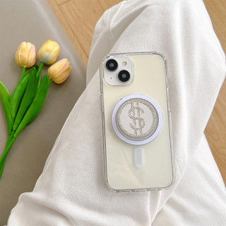 Phim Hoạt Hình Dễ Thương Gương Tròn Từ Tính Giá Đỡ Điện Thoại Cho Magsafe Case Và IPhone 15 14 13 12 Pro Max 14 Plus Có Thể Gập Lại Pop Ring Grip Co Giãn Để Bàn Màu p3
