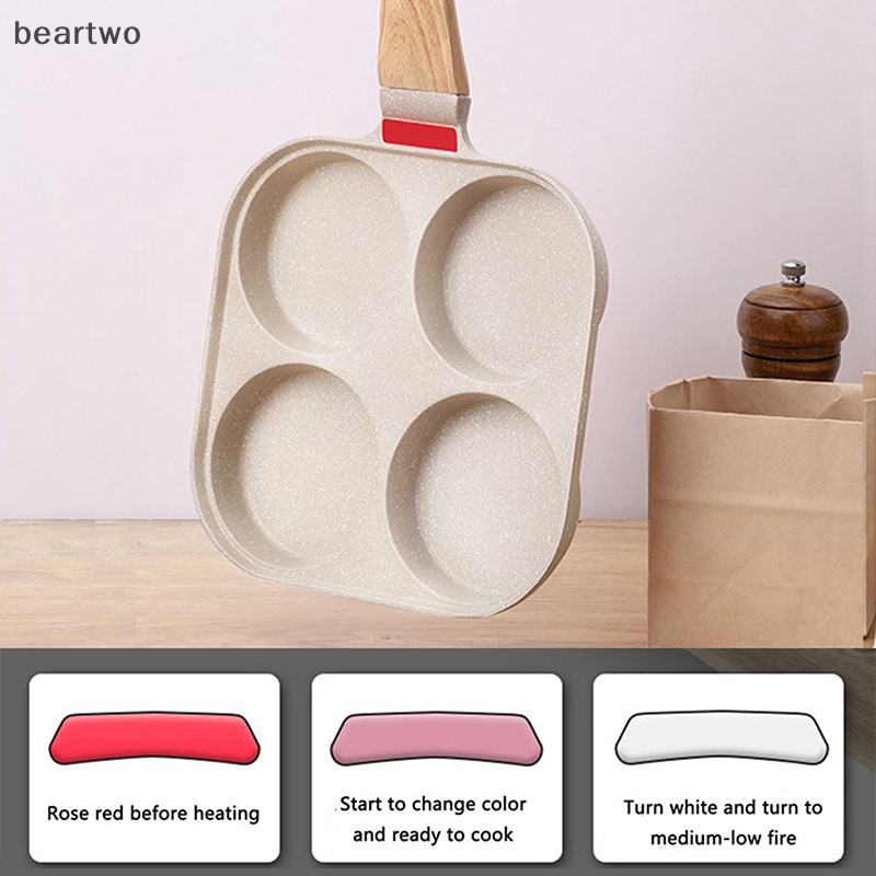 < Beartwo > Chảo Chiên Bốn Lỗ Chảo Trứng Chảo Nướng Chảo Bít Tết Đẹp