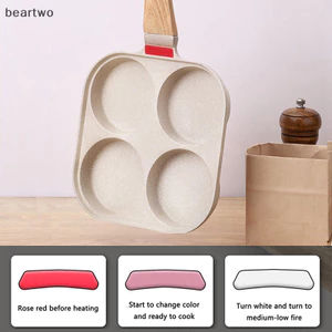 < Beartwo > Chảo Chiên Bốn Lỗ Chảo Trứng Chảo Nướng Chảo Bít Tết Đẹp