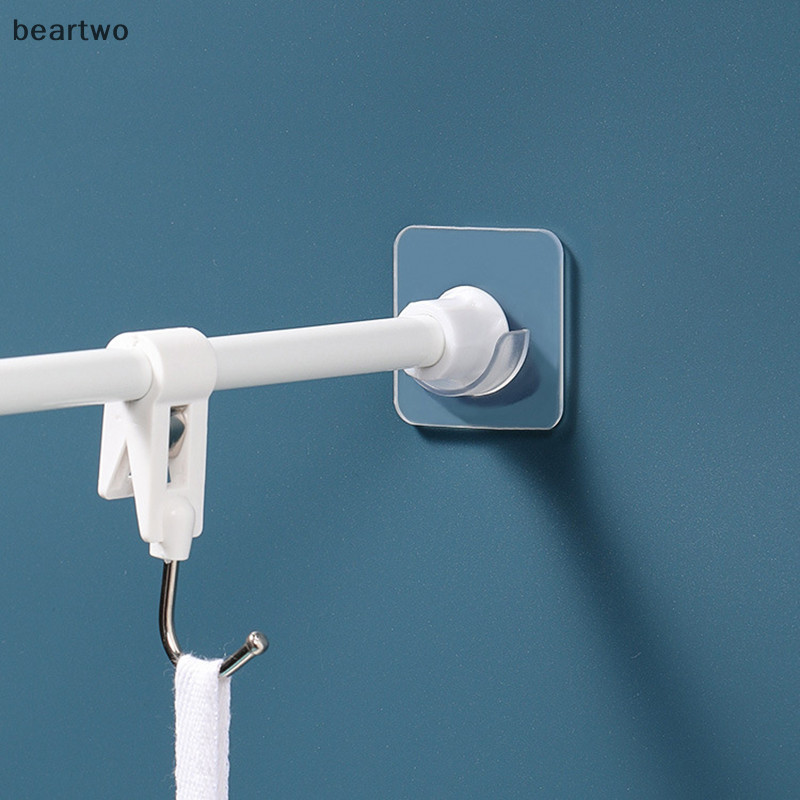 < Beartwo > Giá đỡ thanh treo rèm chắc chắn cho keo dán tường Phòng tắm Thanh tắm giữ căng thẳng cần khoan cho tủ quần áo đẹp