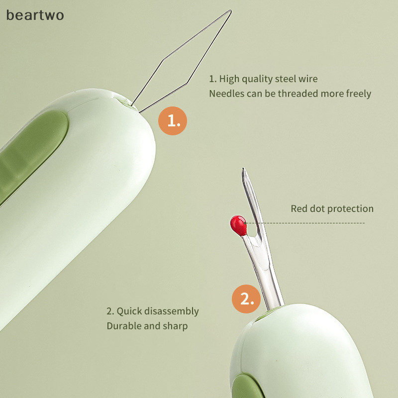 < Beartwo > Threader Để May Tay 2 Trong 1 Khâu Tẩy Và Threader Phụ Kiện May Hộ Gia Đình Thiết Kế Hai Đầu Làm Việc Đẹp
