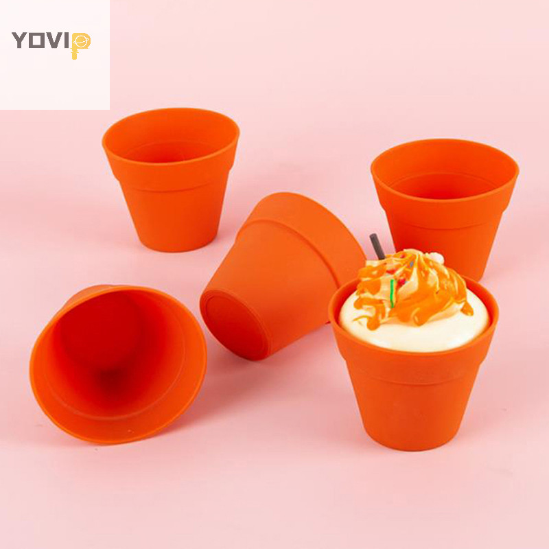 Yovip 1 Cốc khuôn silicon DIY Muffin, pudding, nướng bánh, dụng cụ làm bánh VN