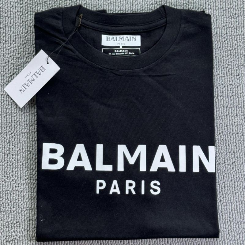 Balm Letter logo In Hình Mùa Hè Cotton Nguyên Chất Thoáng Khí Unisex Áo Thun Cổ Nhãn + Thẻ