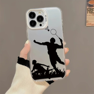 Chơi Vỏ Điện Thoại Cầu Lông Thích Hợp Cho Điện Thoại Apple 15promax Mờ Cao Cấp Sáng Tạo 14pro Đơn Giản 13 Vỏ Điện Thoại Chống Sốc X