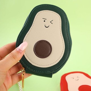 [Giao hàng từ Việt Nam] Ví đựng thẻ Mini FURNICLICK, Hộp đựng thẻ 11 túi đựng thẻ hình quả bơ hoạt hình, Da PU chất lượng cao Danh thiếp sức chứa lớn dành cho nam