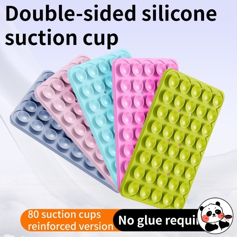 Điện Thoại Silicon Treo Tường Thảm Đa Năng Hút Cốc Đơn Giản Nhiều Màu Sắc Giá Đỡ Vuông Chống Trơn Trượt Một Mặt Da Gắn
