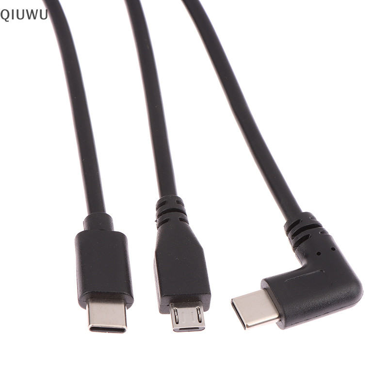 Qiuwu Micro Type USB 3.1 Đầu nối nam sang Type-c USB 3.1 Cáp nối dài nữ 17mm có vít Bảng điều khiển lỗ gắn 0,3m.
